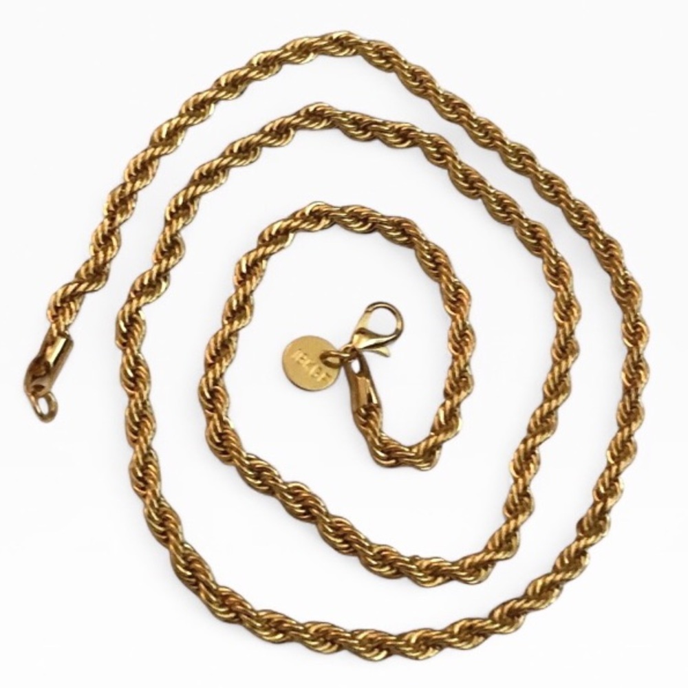 18KT Gold-Filled Rope Chain Necklace 24.5 INCHES